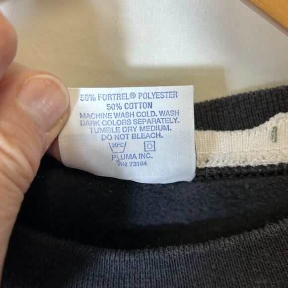 Vintage Santee Womens Black Red Painted Cardinal Winter Christmas Sweatshirt XXL - Picture 9 of 11